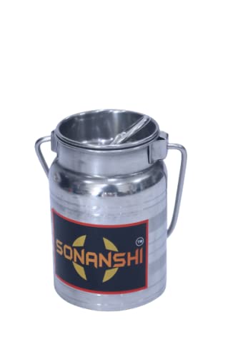 Sonanshi Sonanshi Stainless Steel Jointless Ghee/Water/Oil/Milk Container/Barni/Dolchi (Set of 2) (Size: 500ML, 600 ML)  - Image 4