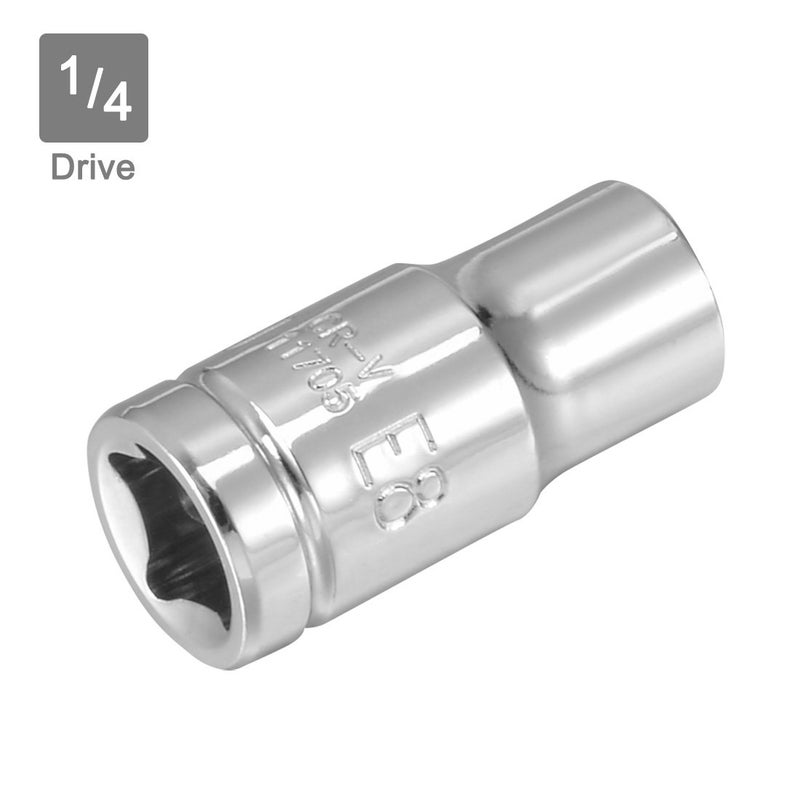 uxcell 2Pcs 1/4-inch Drive E8 External Torx Shallow Socket, Cr-V Steel - Image 3