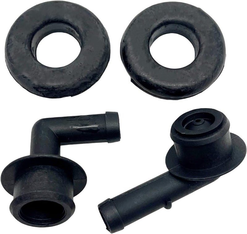 YCUPONE PCV CCV VENT VALVE ELBOW & GROMMET SET PCV CCV 2x Vent Valve Elbows and 2x Grommets 53013360AA Compatible with Grand Cherokee 4.0L 2000-2004 - Image 1