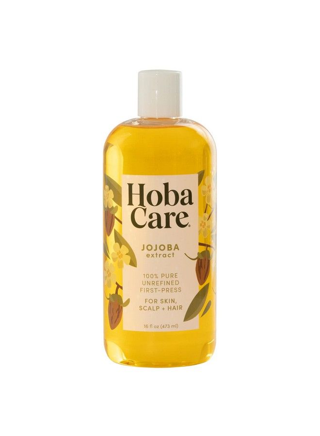 hobacare Jojoba Oil 100% Pure Jojoba Oil Unrefined Cold Pressed For Skin Scalp & Nails Moisturizing Body Oil For Dry Skin Natural Hair & Beard Oil For Men Women & Kids (16 Fl Oz / 473 Ml) - Image 2