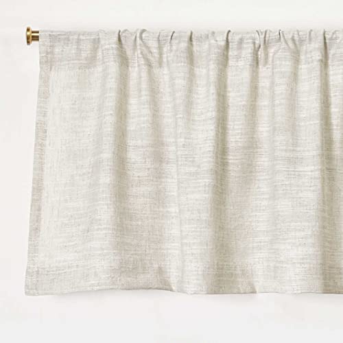 Oindec 2 Pack Kitchen Valances for Windows Modern Farmhouse Cotton Linen Valance Curtains Topper Country Rustic Bathroom Small Window Treatment Bohemian Decor (54x18 inch, Natural) - Image 3