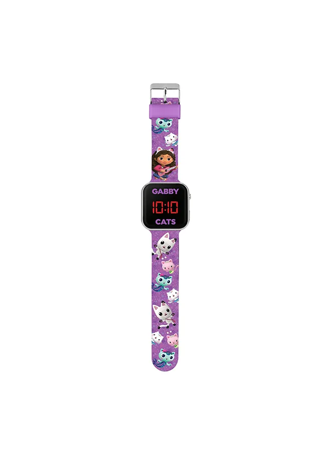 ديزني Girls Digital Square Shape Plastic Wrist Watch - GAB4033ARG - 35 Millimeter