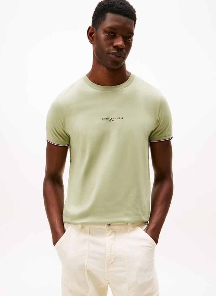 TOMMY HILFIGER Slim Jersey Tipped T-Shirt - Image 1