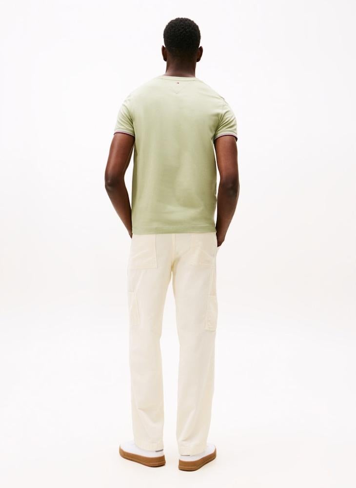 TOMMY HILFIGER Slim Jersey Tipped T-Shirt - Image 2