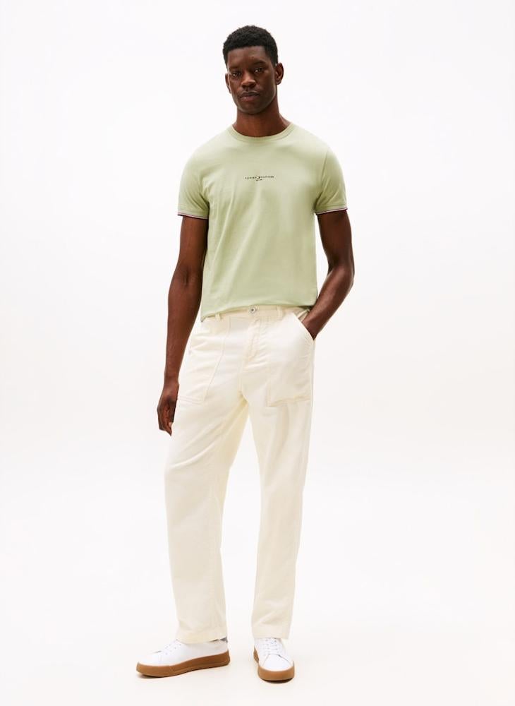 TOMMY HILFIGER Slim Jersey Tipped T-Shirt - Image 4