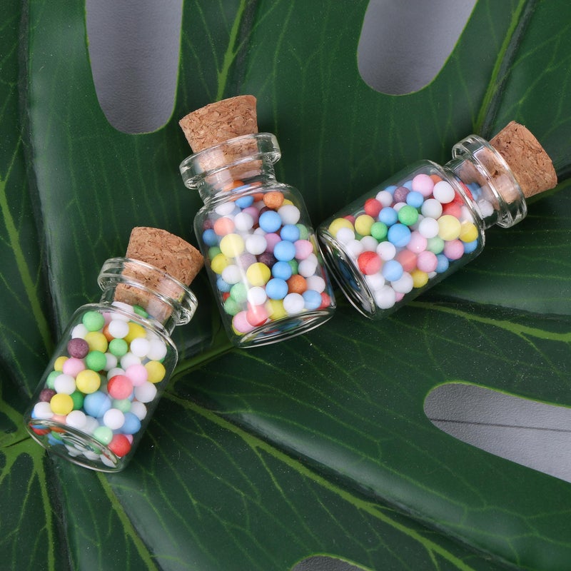 MaxMau 36PCS Tiny Glass Bottles with Corks and Eye Screws,3ml Cute Little Jars Cork Stoppers Vials for Crafting Project Wedding Favors - Image 4