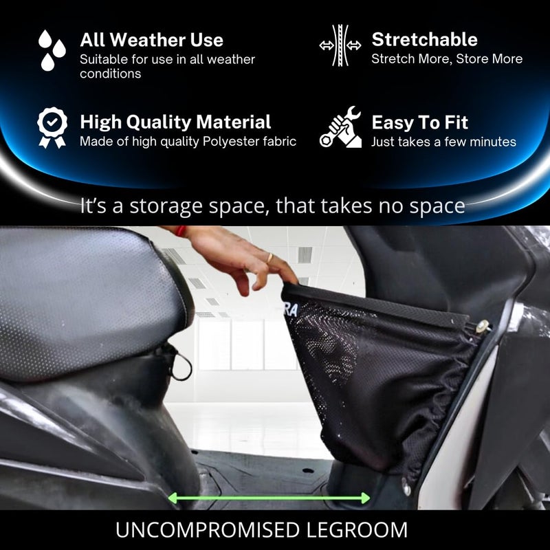 FIBERA Smart Compact Front Basket ONLY Compatible with TVS Jupiter 125cc Black Durable Polyester 10L Capacity - Image 4