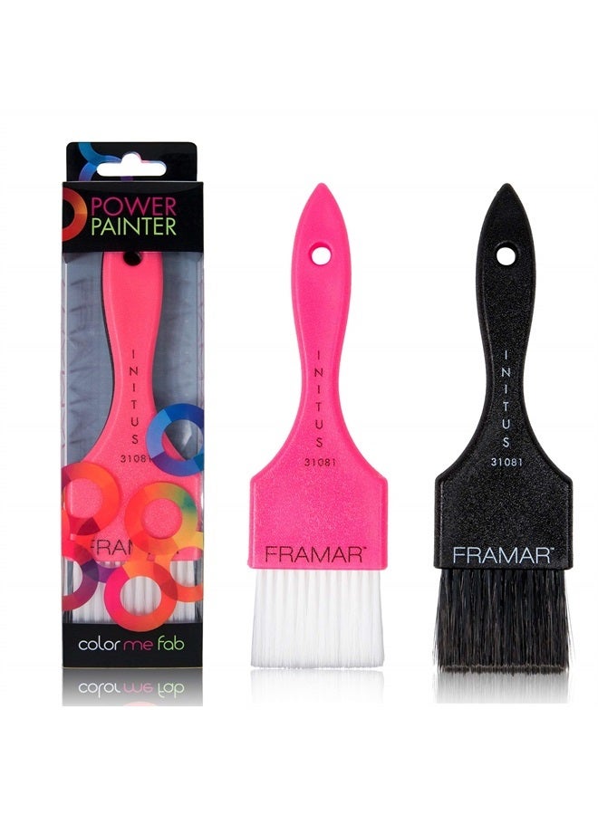 Framar Power Painter Hair Dye Brush - Hair Coloring Brush, Hair Dying Brush to Apply Hair Color, Blending Hair Color Brush Set, Balayage Tools, Dye Application Brush to Paint Hair, Tint Brush - 2 Pk