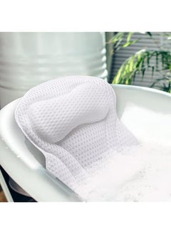 DMG TECH Bath Pillow Relaxing Bath Pillows For Tub Neck And Back Support Ergonomic Tub Pillow For Bath With 4D Air Mesh + 6 Strong Suction Cups Suitable For All Bathtub Hot Tub Jacuzzi Spas  - Image 1