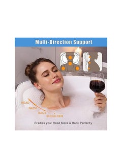DMG TECH Bath Pillow Relaxing Bath Pillows For Tub Neck And Back Support Ergonomic Tub Pillow For Bath With 4D Air Mesh + 6 Strong Suction Cups Suitable For All Bathtub Hot Tub Jacuzzi Spas  - Image 3