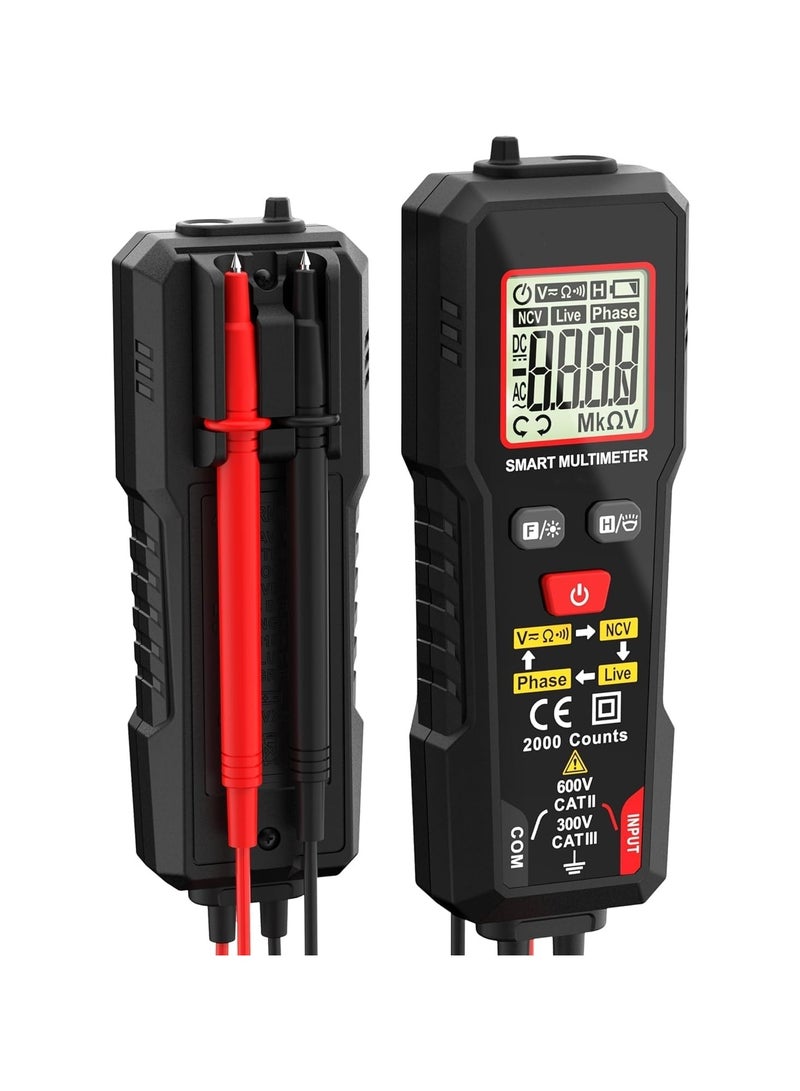 SYOSI Smart Multimeter, 2000 Counts Digital Multimeter, Professional AC/DC Voltage Tester, NCV Electricians Voltage Tester for AC/DC Voltage, Resistance, Continuity, Phase - Image 1