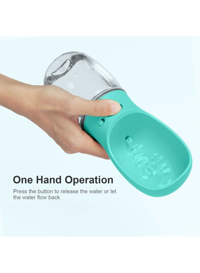 Deyace Dog Water Bottle, Leak Proof Portable Pet Water Bottles for Dogs, Puppy Water Dispenser with Drinking Feeder for Travel (Teal 12oz) - Image 2