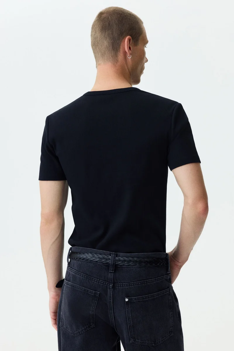 H&M  Slim Fit Henley top for Men | Best Price UAE