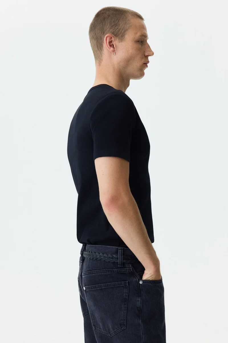 H&M  Slim Fit Henley top for Men | Best Price UAE