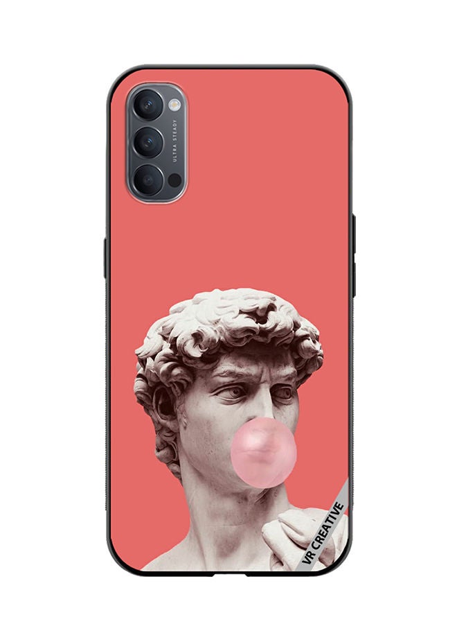 VR CREATIVE Protective Case Cover For Oppo Reno4 Pro 5G Gum, Esthetics, Retro wave Design Multicolour  - Image 1