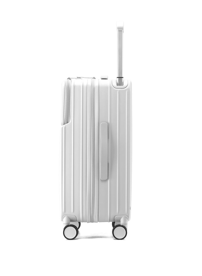 خفيفة الذهاب الأمتعة LIGHTGO 7615 الأبيض 22.5 "حقيبة السفر تفقد في الأمتعة مع توسيع مع حقيبة السفر TSA YKK ZIPPER  - Image 5