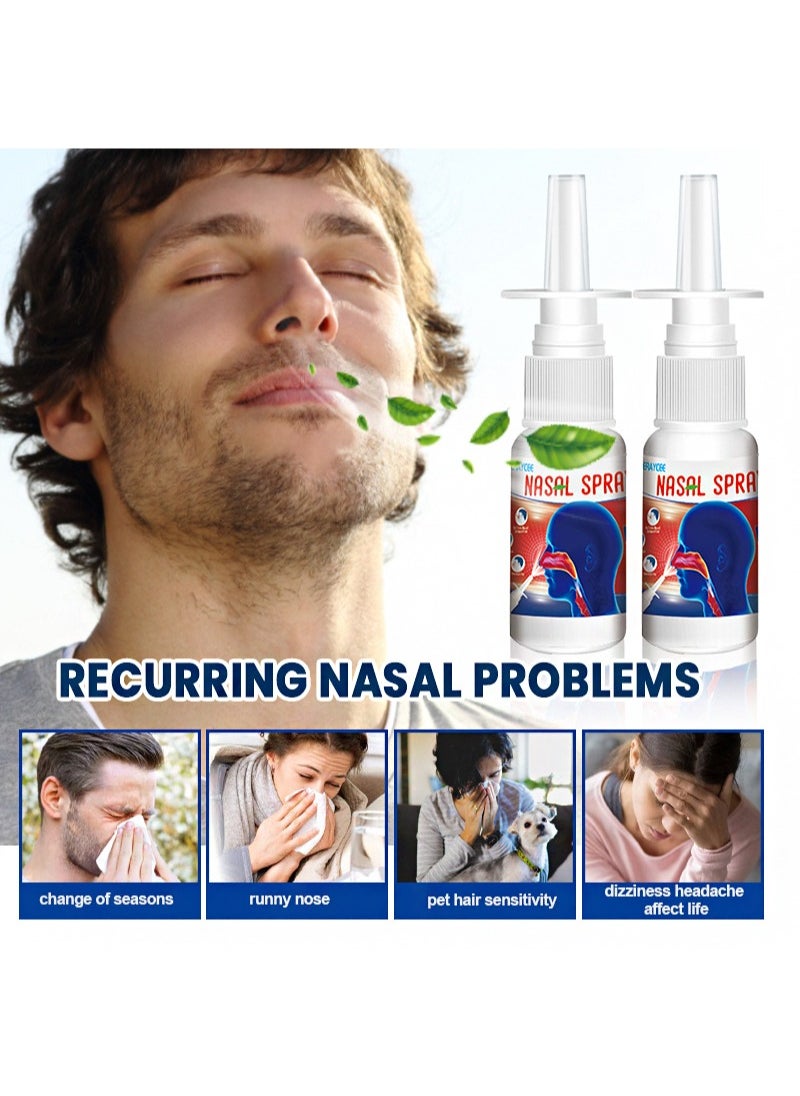 2 Pieces Of Nasal Spray，Nasal Cleansing Solution, Relieve Nasal Congestion And Nasal Discomfort