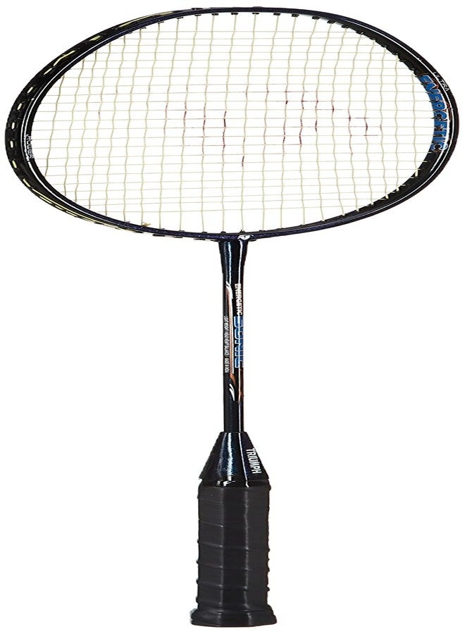 ترايامف مضرب تنس الريشة خفيف الوزن من مادة الجرافيت المركبة من تريومف سونيك مع حقيبة تنس الريشة ذات حجرتين من نوع تيتان-6R باللونين الأزرق السماوي والليموني - Image 1