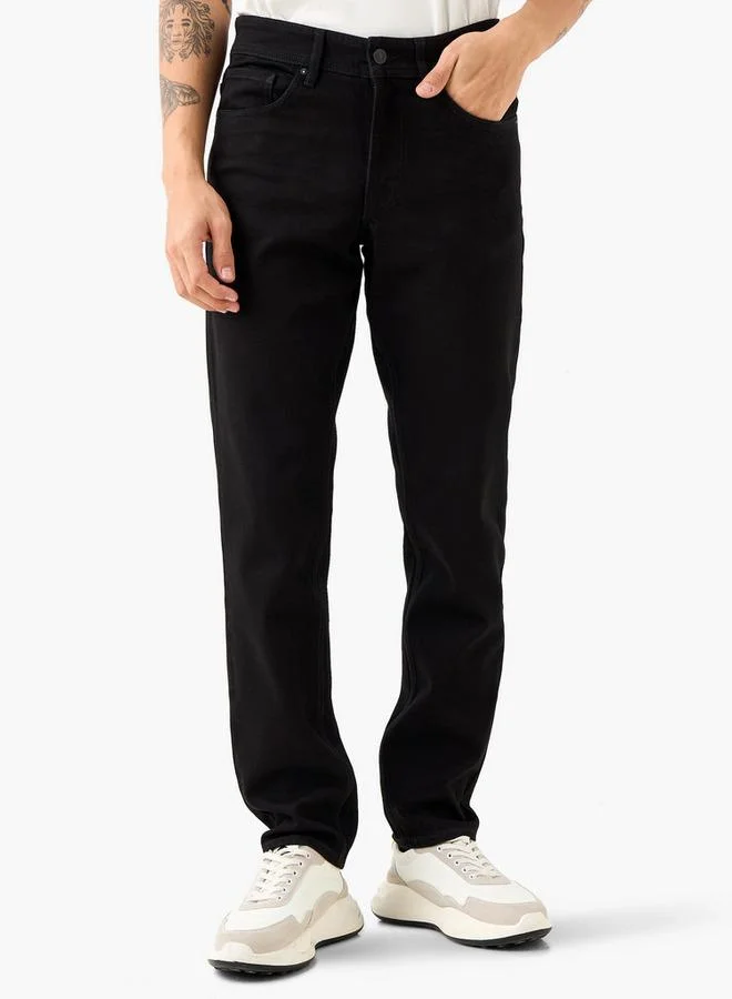 Lee Cooper Lee Cooper Slim Fit Jeans with Button Closure and Pockets