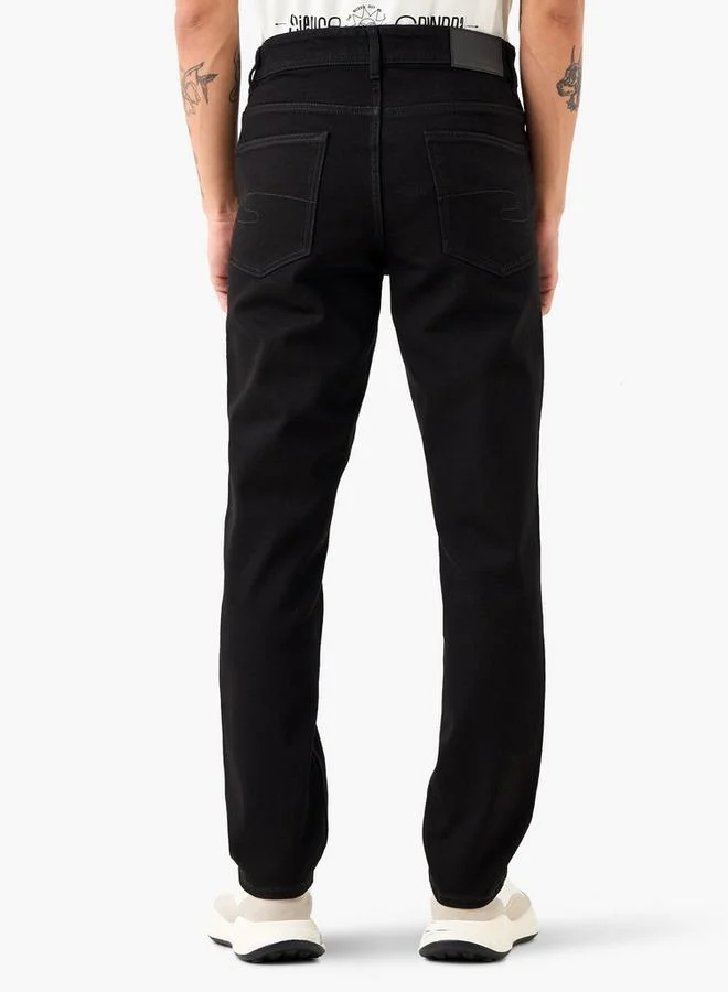 Lee Cooper  Lee Cooper Slim Fit Jeans with Button Closure and Pockets for Men | Best Price UAE