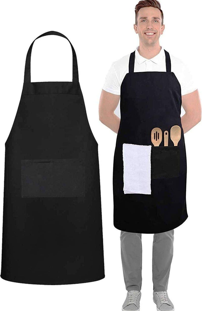 M I Fashions 100 Cotton Kitchen Aprons Chef Cooking Apron for Women and Men with 2 Front Pockets 31X25 Inches - Image 1
