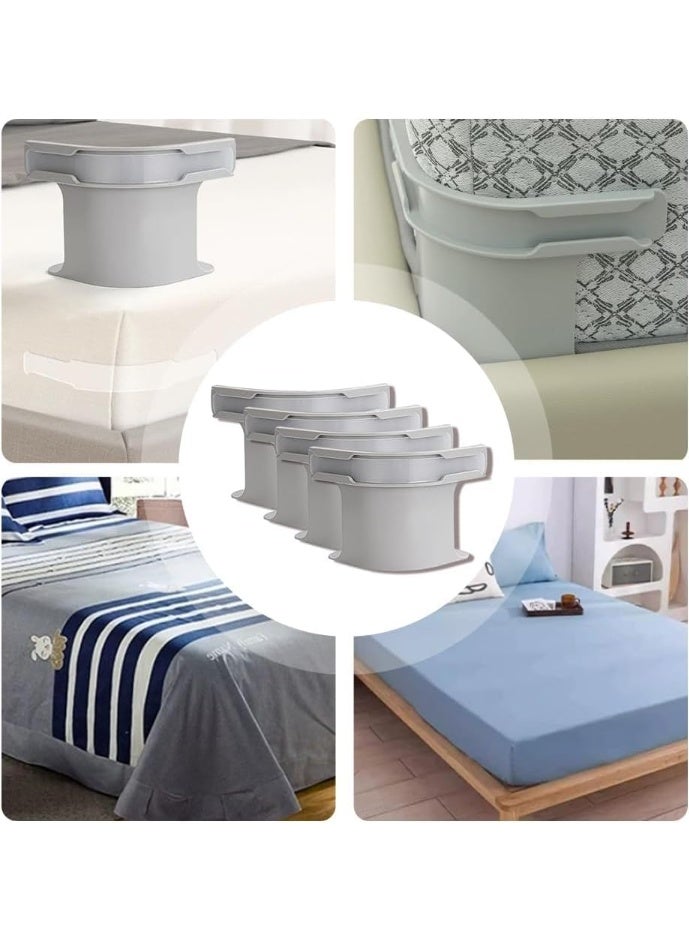 الحجم الكبير من ملاءات سرير مضادة للانزلاق مقاس 4 قطع مشابك ملاءات السرير، مشابك تثبيت شديدة التحمل مع اشرطة زاوية تناسب جميع مقاسات المراتب (متعددة الالوان) - Image 5