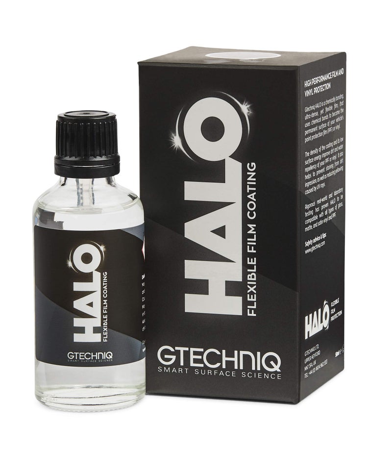 Gtechniq Halo Ceramic Coating for Cars Protect PPF and Vinyl High Shine Easy to Apply 1 fl oz 30ml Car Ceramic Coating with Nitrile Gloves and Applicator Sufficient for 1 SmallMed Car
