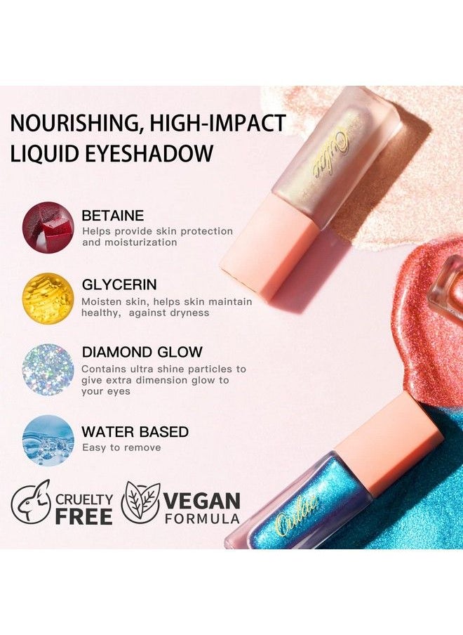 Oulac Transparent Liquid Glitter EyeshadowWhite Shimmery Liquid Eyeshadow With Blendable Moisturizing Formula Weightless Makeup Eyeshadow Easy to Remove Vegan & CrueltyFree Frosted Ice (27)  - Image 4