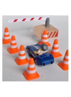 SYOSI SYOSI Traffic Road Cones, 14Pcs Small Traffic Signs Toys Roadblocks Pretend Play Toys Miniature Traffic Cones for Sand Table Engineering Construction  - Image 2