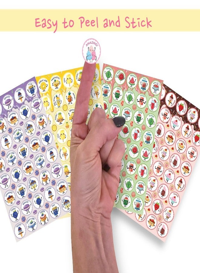 ملصقات خدش وشم بالجملة - 1000 قطعة من الملصقات ذات الرائحة المميزة، ملصقات تحفيزية معطرة للمعلمين، مكافآت صفية للأطفال، ملصقات للطلاب، مستلزمات أساسية للمعلمين - Image 4
