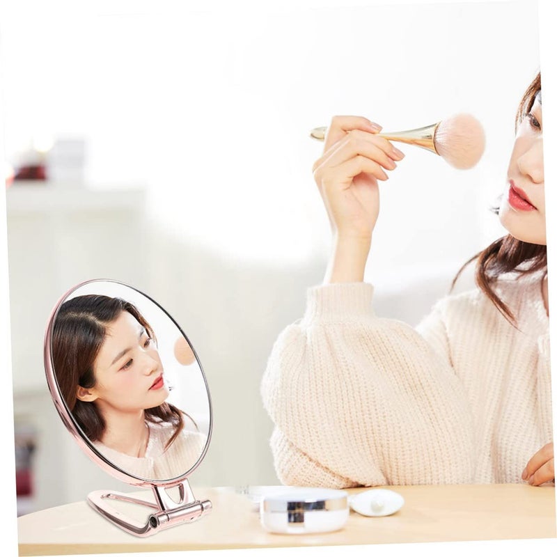 Foldable Desktop Makeup Mirror Dual Sided Handheld for Travel Home High Definition - Image 5