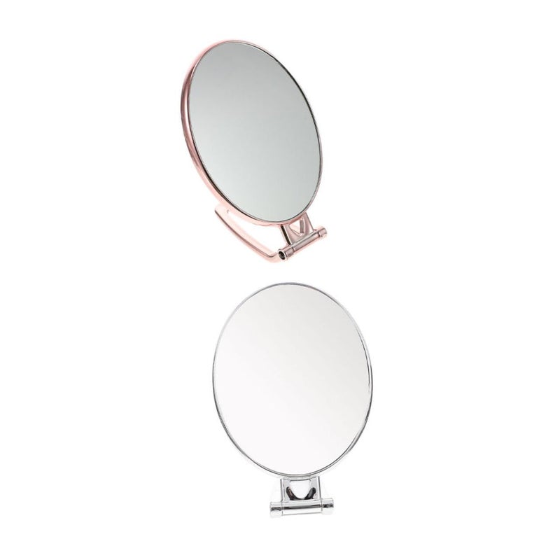 Foldable Desktop Makeup Mirror Dual Sided Handheld for Travel Home High Definition - Image 1