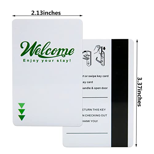 Gialer 250 Pack Hotel & Motel Key Cards Welcome Enjoy Your Stay Card Magnetic Strip Door Card(Green) - Image 4