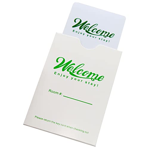 Gialer 250 Pack Hotel & Motel Key Cards Welcome Enjoy Your Stay Card Magnetic Strip Door Card(Green) - Image 3