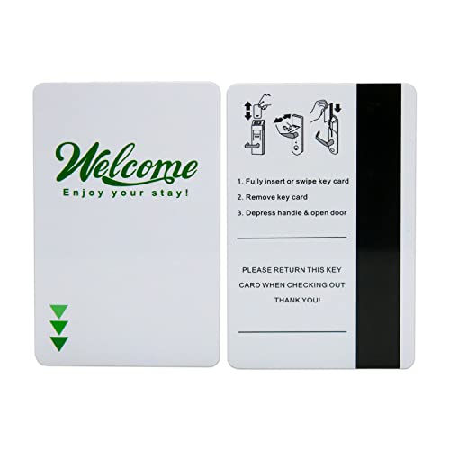 Gialer 250 Pack Hotel & Motel Key Cards Welcome Enjoy Your Stay Card Magnetic Strip Door Card(Green) - Image 2