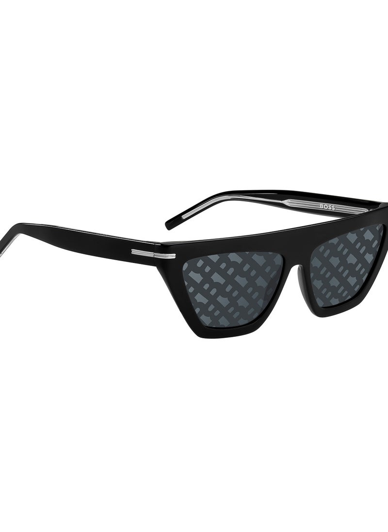 HUGO BOSS Women's UV Protection Rectangular Sunglasses - Boss 1609/S Black Millimeter - Lens Size: 58 Mm  - Image 2