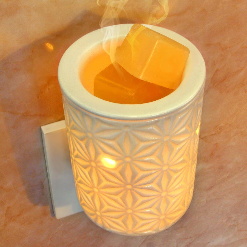 STARMOON STAR MOON Ceramic Wax Melt Warmer, Plug in Wax Warmer for Scented, Scentsy Wax Warmer for Fragrance Oil, Night Light Wax Burner Decoration with Two Bulbs - Image 3