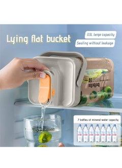 Y&D Plastic Drink Dispenser With Spigots, Leakproof Fridge Container, Large Capacity Beverage Dispenser, Refrigerator Water Bottle with Lid Handle, Cold Kettle Tea Milk Lemonade Container  - Image 2