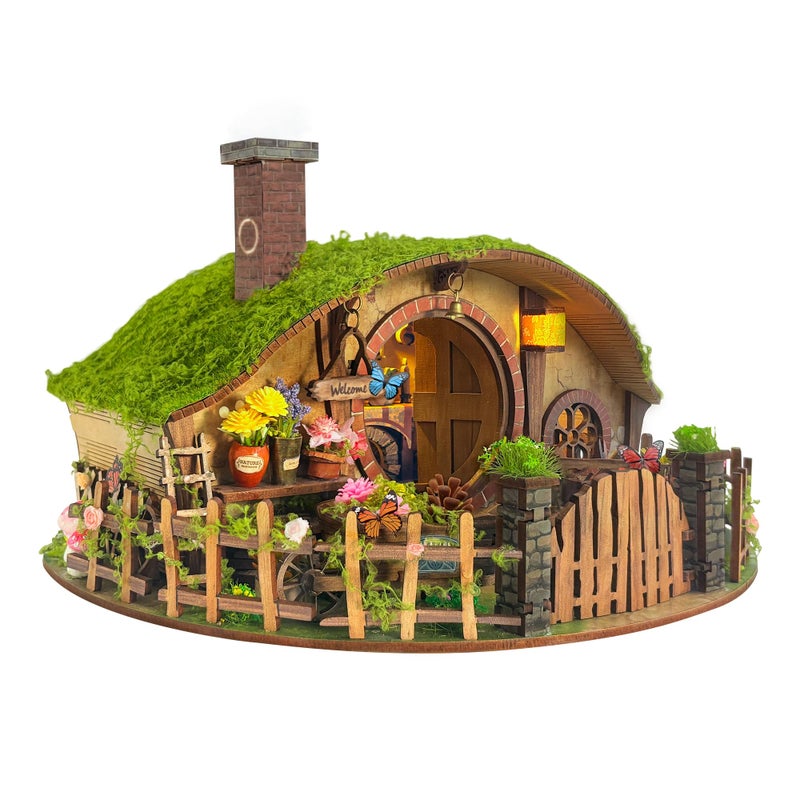 STRUCWOOD Miniature House Kit ForestThemed DIY Dollhouse Kit Blind Box Design StressRelief Craft 3D Wooden Puzzles for Adults The Magic Ring House SQ59 - Image 3