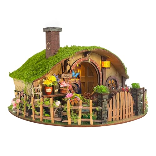 STRUCWOOD Miniature House Kit ForestThemed DIY Dollhouse Kit Blind Box Design StressRelief Craft 3D Wooden Puzzles for Adults The Magic Ring House SQ59 - Image 1