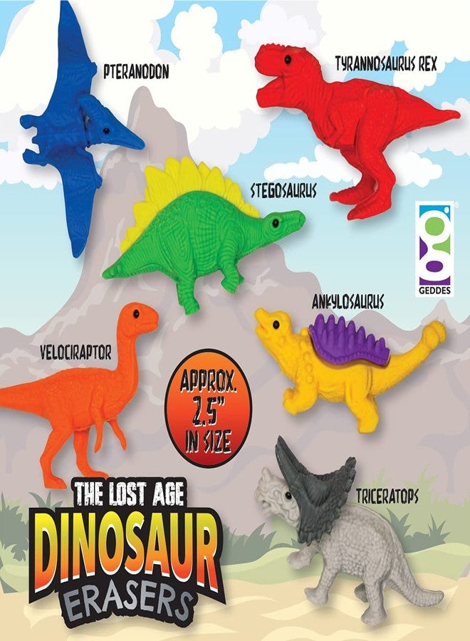 Geddes Raymond Geddes The Lost Age Eraser Dinosaurs (Pack of 24) - Image 3