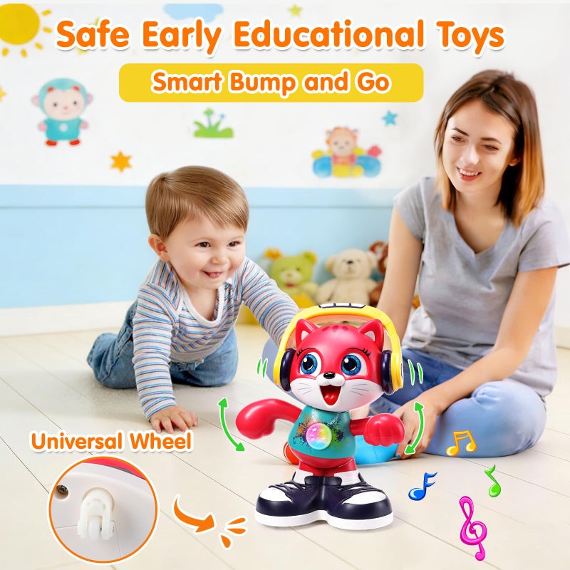 Yunaking Baby Toys, Dancing Cat for Baby Boys & Girls with Music & Recording, Kids Interactive Early Learning Educational Toddler Toys for 2 3 Year Old Boys Girls with Sound Lights Effect Birthday Xmas Gift - Image 5