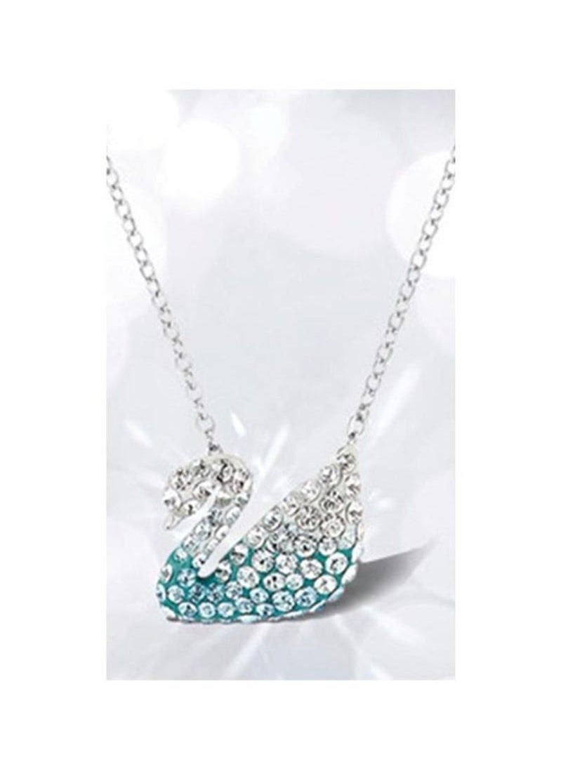 Chomel - Swarovski Studded Iconic Swan Pendant Necklace - Image 1