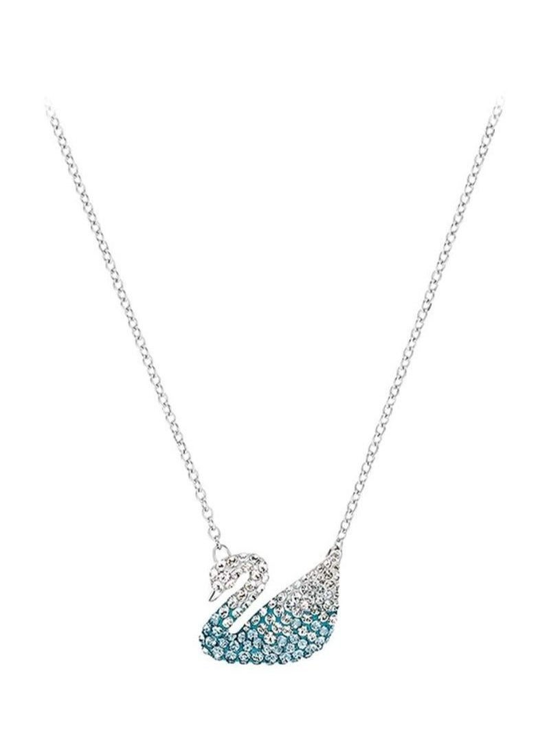 Chomel - Swarovski Studded Iconic Swan Pendant Necklace - Image 1
