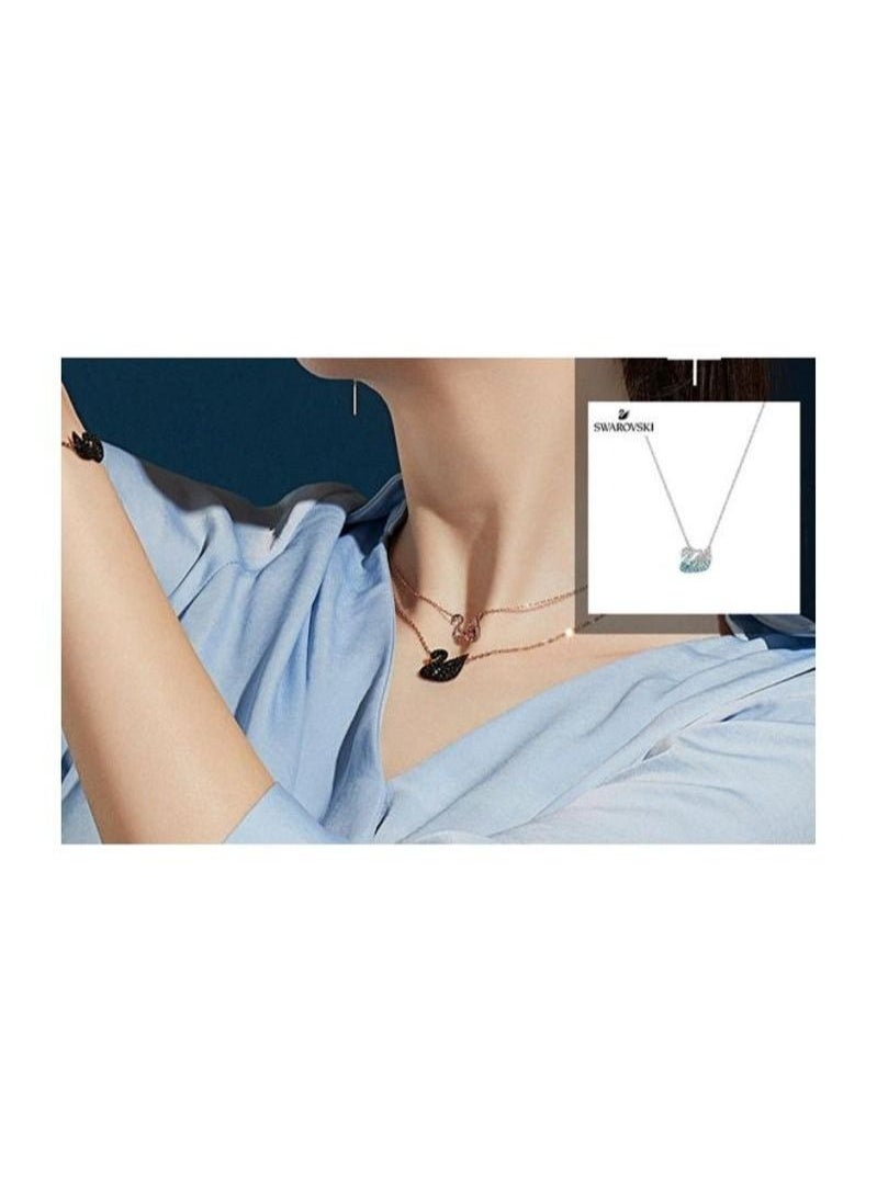 Chomel - Swarovski Studded Iconic Swan Pendant Necklace - Image 1