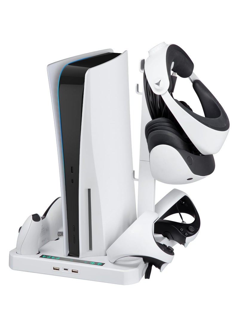 general PSVR2 Cooling Stand, PS VR2 Charging Station for PSVR 2  PS-5 with 5 Charging Magnetic Port, 2 Cooling Fan＆Indicator Light - Image 1