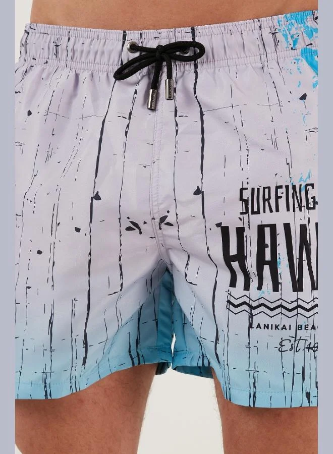 Buratti  Buratti Patterned Swim Shorts Waist Tie Pocket Swimsuit Short Men's SWIMSUIT SHORT 380K917 for Men | Best Price UAE