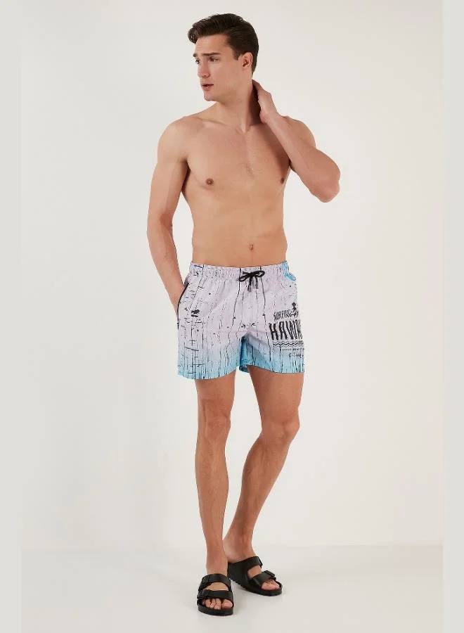Buratti  Buratti Patterned Swim Shorts Waist Tie Pocket Swimsuit Short Men's SWIMSUIT SHORT 380K917 for Men | Best Price UAE