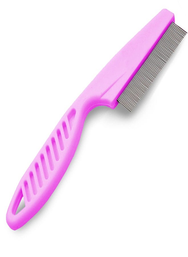SunGrow Louse Comb for Men and Women, Stainless Steel Grooming Comb for Kids and Adults, For All Types of Hair, Scalp Care, High-strength Fine Teeth, 7.2", Pink Color, 1 Piece per Pack - Image 1