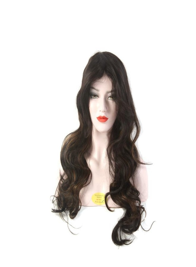 ريتزكارت شعر مستعار ريتزكارت مجعد طويل 32 بوصة بني طبيعي أسود وذهبي، أسود، - Image 1